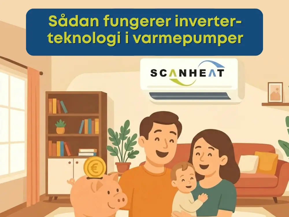 Sådan fungerer inverterteknologi i varmepumper