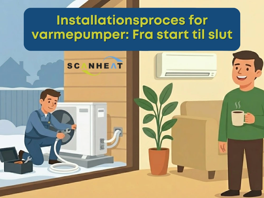 installationsproces for varmepumper