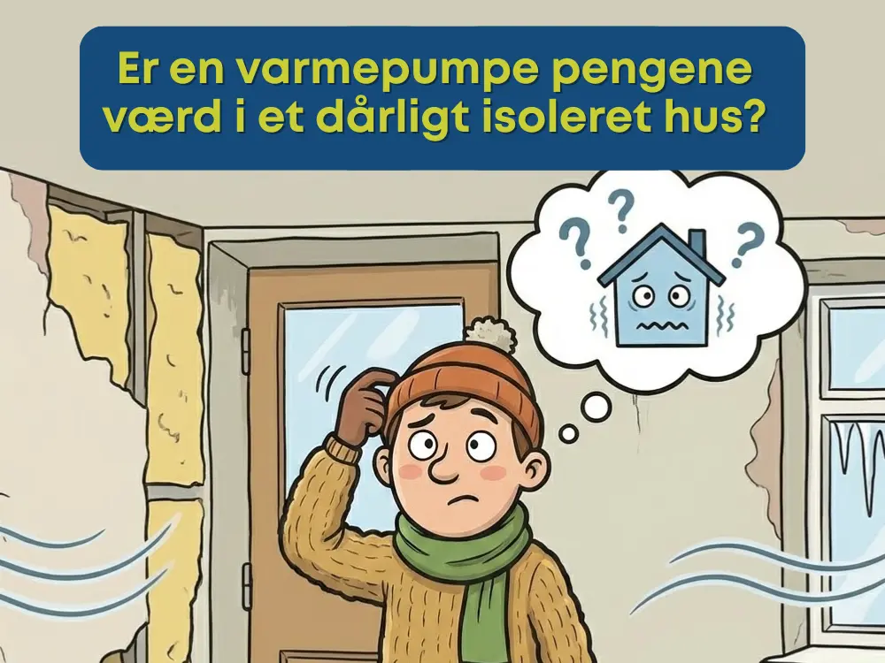 Er en varmepumpe pengene værd i et dårligt isoleret hus