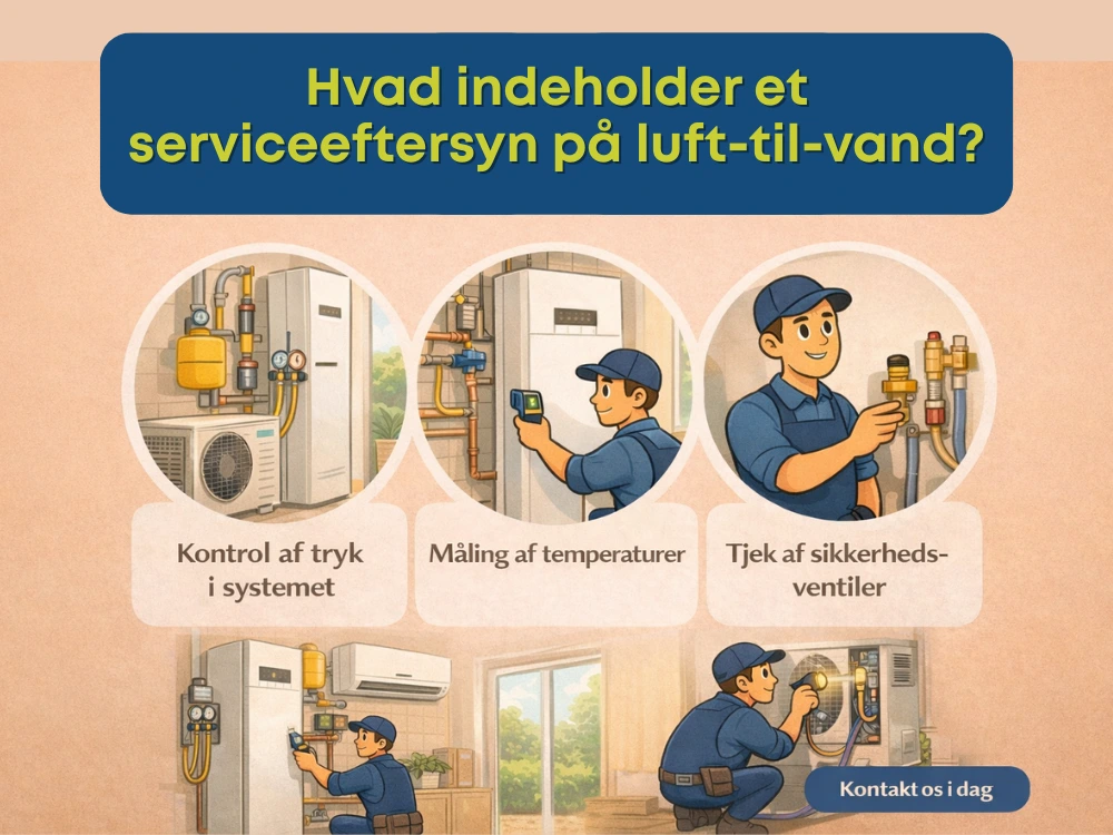 Hvad indeholder et serviceeftersyn på luft-til-vand