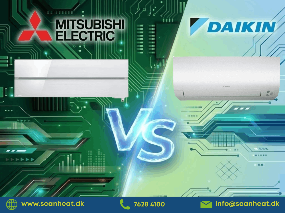 Mitsubishi varmepumpe vs. Daikin varmepumpe (1)