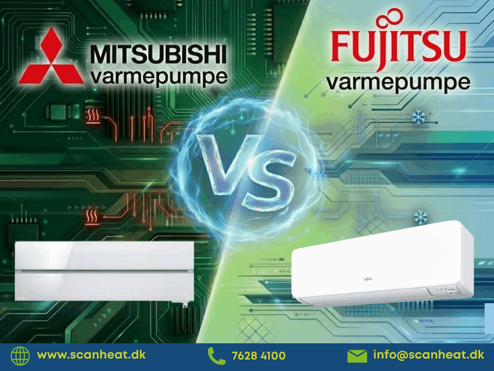 Mitsubishi varmepumpe vs. Fujitsu varmepumpe