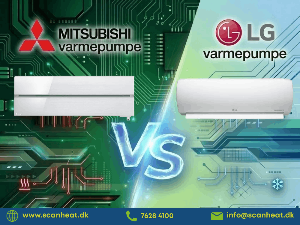 Mitsubishi varmepumpe vs. LG varmepumpe